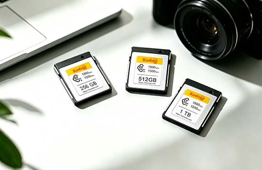 CFexpress Type-B Memory Card Multiple Capacities Cross Platform File Transfer for Computer Phone Tablet